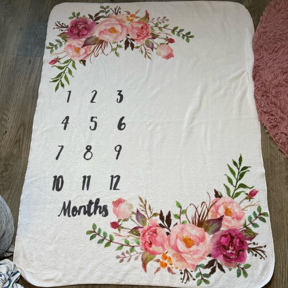 Other - Floral Baby Milestone Blanket | Monthly Photo Prop | 0–12 Months